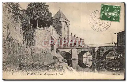 Ansichtskarte AK Moret Les remparts et le pont