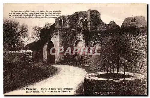 Ansichtskarte AK Provins Porte St Jean et le puits de la citadelle