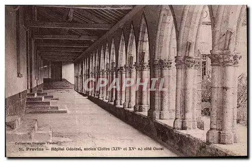 Cartes postales Provins Hopital general ancien cloitre cote ouest