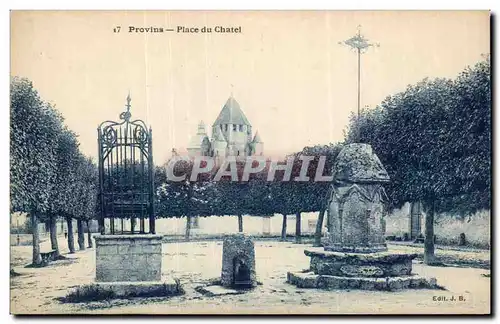 Cartes postales Provins Place du chatel