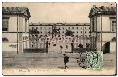 Cartes postales Toulouse Caserne du 18eme d&#39artillerie Militaria