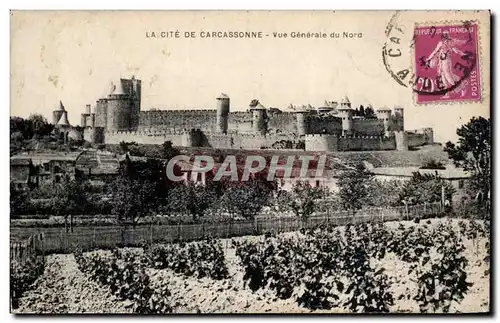 Ansichtskarte AK Cite de Carcassonne Vue generale du Nord