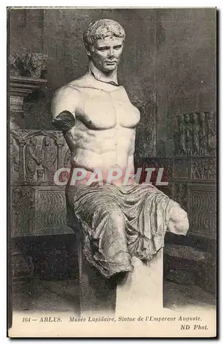 Cartes postales Arles Musee lapidaire Statue de l&#39empereur Auguste