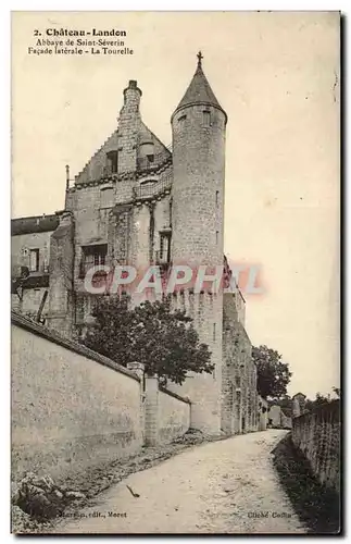 Cartes postales Chateau Landon Abbay de Saint Severin Facade laterale La Tourelle