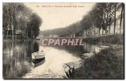 Cartes postales Melun Vue sur la Seine Cote ouest