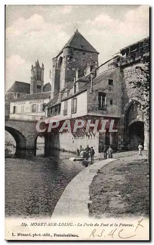 Cartes postales Moret sur Loing La porte du pont et la poterne