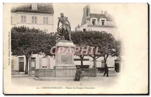 Ansichtskarte AK Fontainebleau Statue du general Damesne