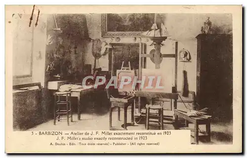 Cartes postales Barbizon Atelier de JF Millet