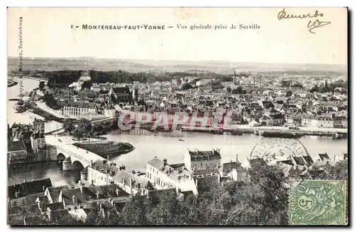 Cartes postales Montereau Faut Yonne Vue generale prise de Surville