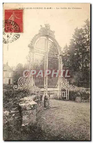 Cartes postales Misy sur Yonne La grille du chateau