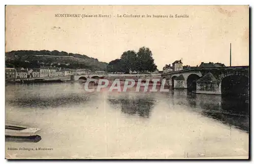 Cartes postales Montereau Le confluent et les hauteurs de Surville