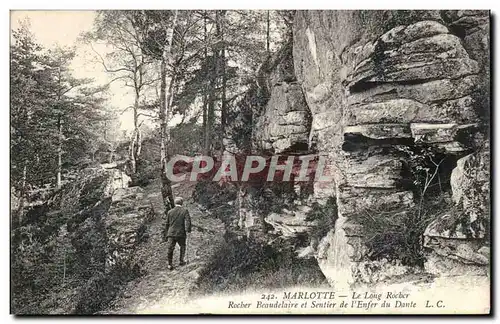 Ansichtskarte AK Marlotte Le long rocher Rocher Beaudelaire et sentier de l&#39enfer de Dante