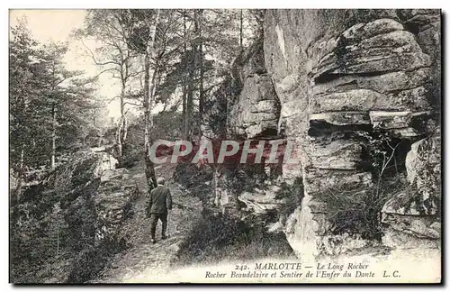 Cartes postales Marlotte Le long rocher Rocher Beaudelaire et sentier de l&#39enfer de Dante