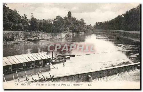 Ansichtskarte AK Meaux Vue sur la Marne et le parc des Trinitaires