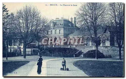 Cartes postales Meaux Place de la gare