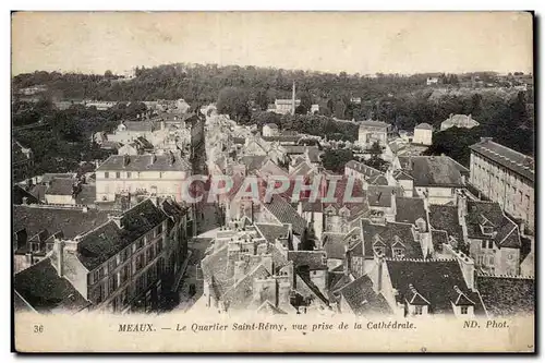 Cartes postales Meaux Le quartier Saint Remy vue prise de la cathedrale