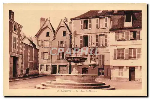 Cartes postales Auxerre La place st Nicolas Fabrique d'Eau de Javel