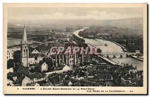 Auxerre Ansichtskarte AK Eglise Saint Germain et le pont neuf