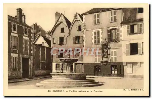 Auxerre Ansichtskarte AK Vieilles maisons de la fontaine Fabrique d&#39Eau de Javel