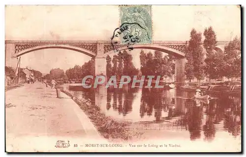 Moret sur Loing Ansichtskarte AK Vue sur le Loing et le viaduc