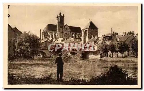 Moret sur Loing Ansichtskarte AK La ville vue de la rive droite du Loing