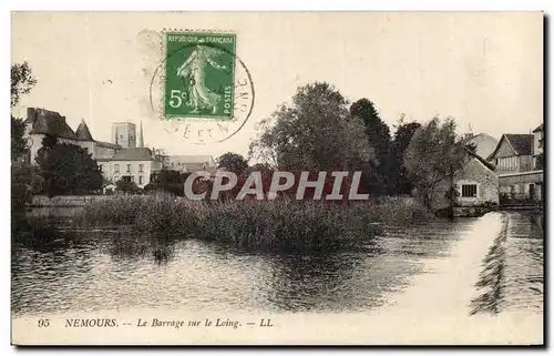 Nemours Cartes postales Le barrage sur le Loing