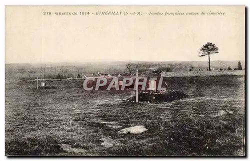 Cartes postales Etrepilly Tombes francaises autour du cimetiere