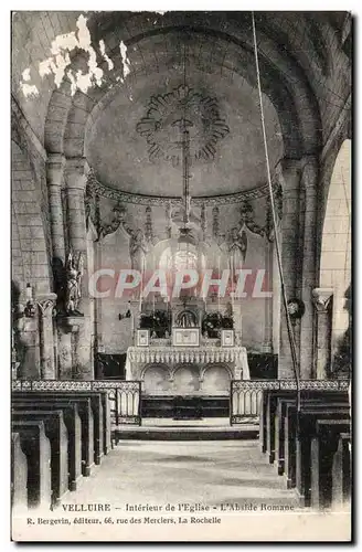 Cartes postales Velluire Interieur de l'eglise L'abside romane