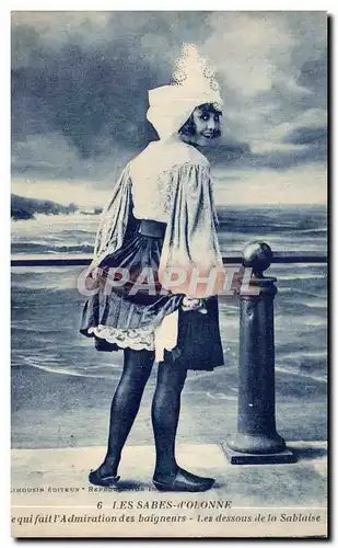 Cartes postales Sables d'olonne Dessous de la sablaise Folklore Femme