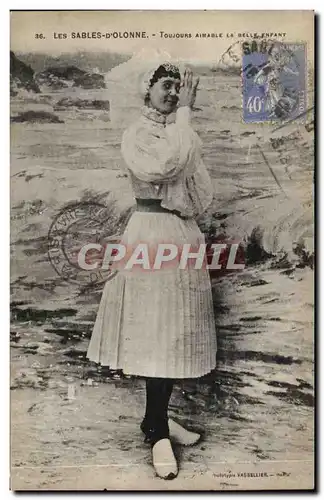 Cartes postales SAbles d'olonne Toujours aimable la belle enfant