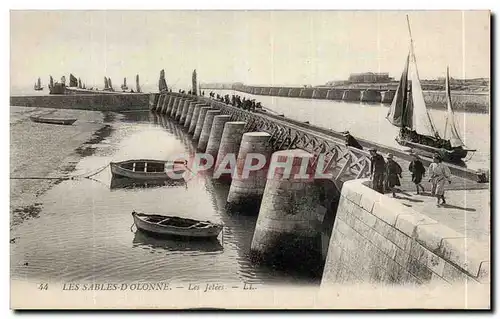 Ansichtskarte AK Sables d&#39olonne les jetees