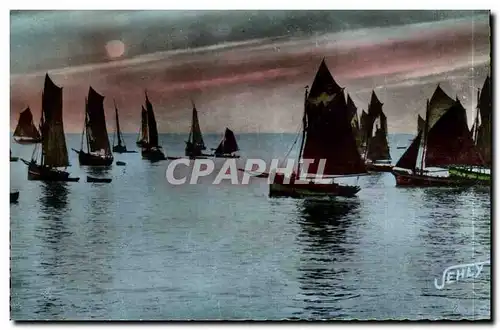 Moderne Karte Notre Dame de Monts Bateaux de peche rentrant le soir