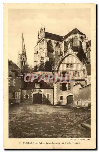 Ansichtskarte AK Auxerre Eglise Saint Germain et vieille maison