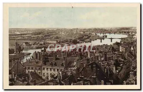 Cartes postales Chalon sur Saone Vue sur la Saone et les ponts