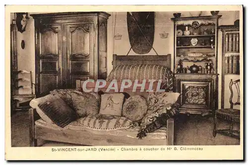 Cartes postales St Vincent du Jard Chambre a coucher de Mr G Clemenceau