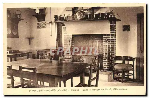 Cartes postales St Vincent du Jard la bicoque de Clemenceau Cuisine Salle a manger Bel Essat