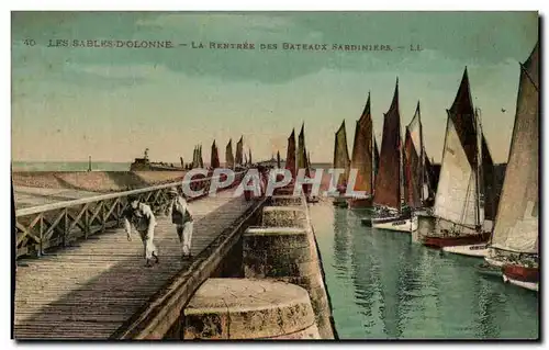 Cartes postales Sables d'Olonne La rentree des bateaux sardiniers