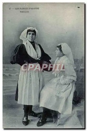 Cartes postales Les Sables d'olonne Costume sablaises Folklore Costume