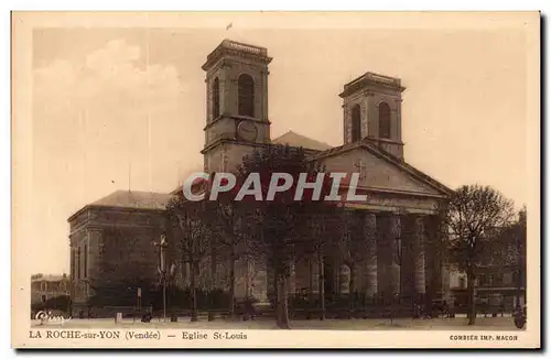 Cartes postales La Roche sur Yon Place Eglise Saint Louis