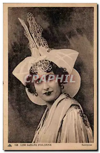 Cartes postales Sables d'olonne Sablaise Folklore Costume