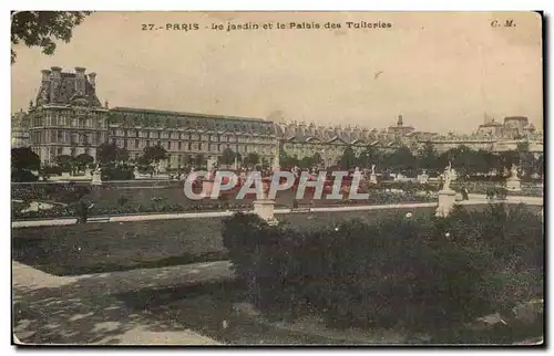 Paris Ansichtskarte AK Le jardin et le palais des Tuileries