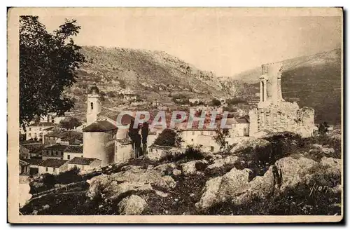 Cartes postales La Turbie Vue generale et trophee d'Auguste