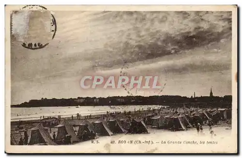 Cartes postales Royan la grande conche Les tentes