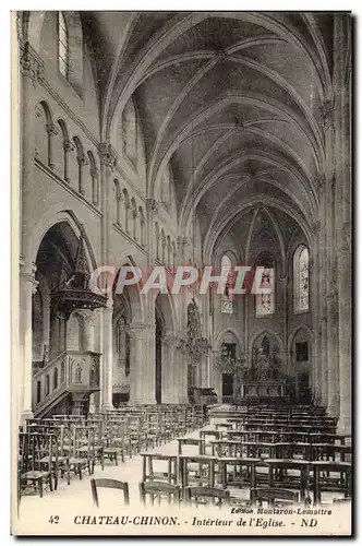 Cartes postales Chateau Chinon Interieur de l&#39eglise