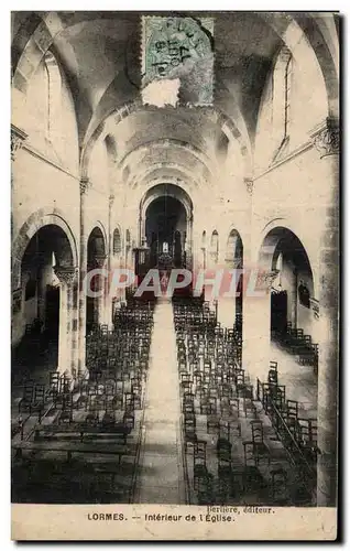 Cartes postales Lormes Interieur de l'eglise