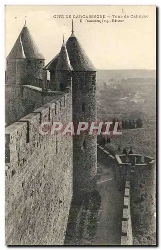 Ansichtskarte AK Cite de Carcassonne Tour de Cahuzac