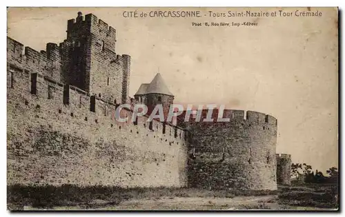 Ansichtskarte AK Cite de Carcassonne Tours Saint Nazaire et tour Cremade