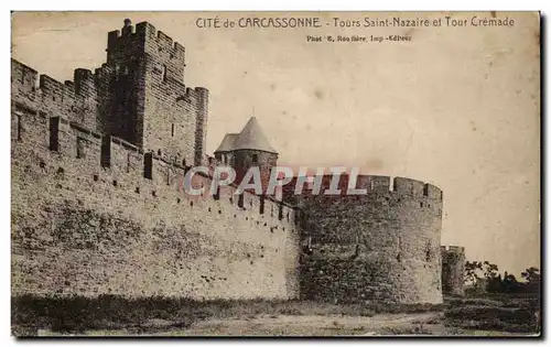 Cartes postales Cite de Carcassonne Tours Saint Nazaire et tour Cremade