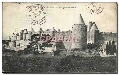 Cartes postales Cite de Carcassonne Vue prise du Sud Est