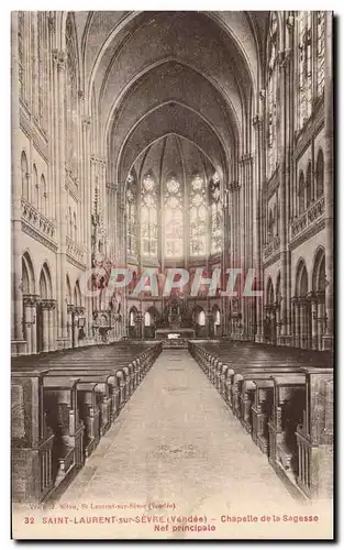 Cartes postales Saint Laurent sur Sevre Chapelle de la sagesse Nef principale